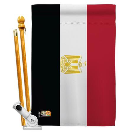 COSA 28 x 40 in. Egypt Flags of the World Nationality Impressions Decorative Vertical House Flag Set CO4127151